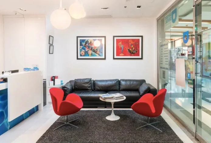 Waiting area at Bayside Dental Tung Chung