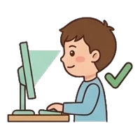 Screen at eye level