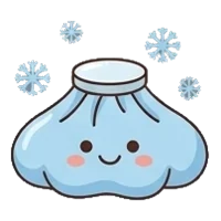 Ice pack wrapped in a cloth